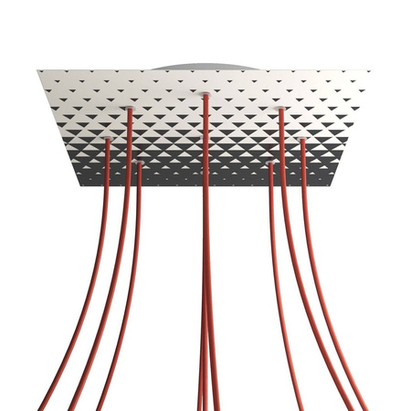 Kwadratowa podsufitka maskownica sufitowa XXL Rose-One, 400 mm, 9 otworów i 4 otwory boczne- PROMOCJA Creative cables BKROQ409EF-PROMO-KROQ409EF205