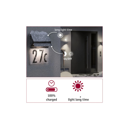 Oprawa elewacyjna NEDA LED solar czujnik ruchu zmierzchu 14lm 3000k IP4414lm czarna