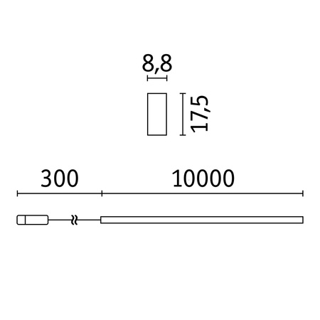 Taśma zewnętrzna LED Plug & Shine DIM 46W 10m 3000K IP68 24V biały PL94681 