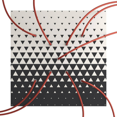 Kwadratowa podsufitka maskownica sufitowa XXL Rose-One, 400 mm, 9 otworów w formie X i 4 otwory boczne- PROMOCJA Creative cables BKROQ409XF-PROMO-KROQ409XF205