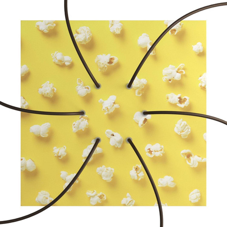 Kwadratowa podsufitka maskownica sufitowa XXL Rose-One, 400 mm, 6 otworów i 4 otwory boczne- PROMOCJA Creative cables BKROQ406F-PROMO-KROQ406F203