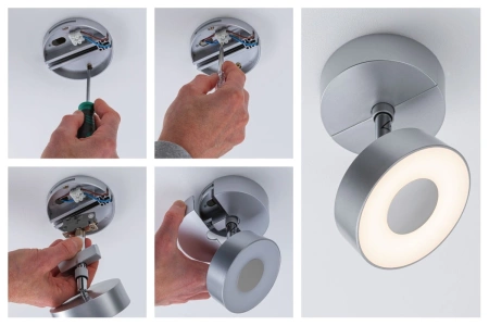 URail Single Spot-Base max50W czarny 230V tworzywo