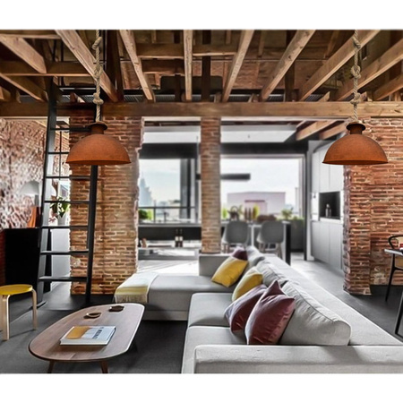 Lampa wisząca CORTEN Rdzawa RUST E27 140cm ULFN310 Unilight