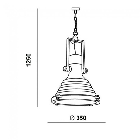 Lampa wisząca E27 chrom loft industrialny  ULFN233 Unilight