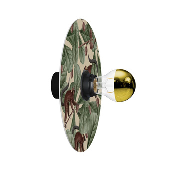 Lampa ścienna lub sufitowa z kloszem z motywami dżungli 'Wildlife Whispers' - Waterproof IP44 Creative cables BIP44-E27-2-AN-IP44-E27-2-N-AN03-L