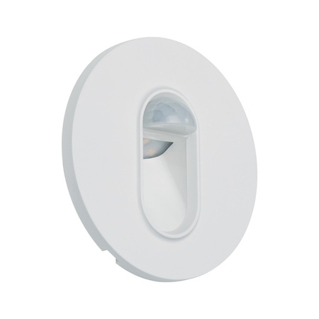 Oprawa przyschodowa WALL LED czujnik ruchu i zmierzchu okrągła 2.7W 65 lm 2700K 230V biały / tworzywo sztuczne