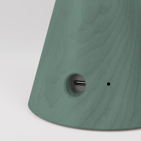 Przenośna i ładowalna lampa Cabless11 z żarówką Drop i kloszem Creative cables BCABLESS11-PARIME27-B02-CABLESS11-TEAL-PARIME27TEBIA-L