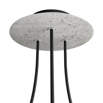 Duża okrągła podsufitka rozeta sufitowa Rose-One, średnica 200 mm, 2 otwory i 4 otwory boczne Creative cables BKROR203TF-KROVNR203TF106