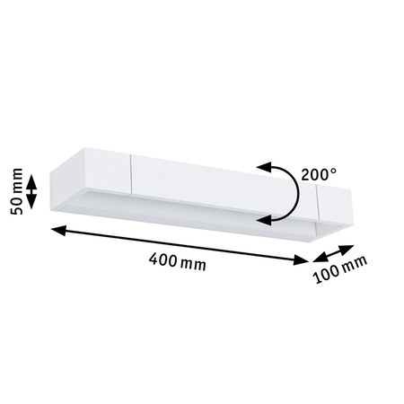Oprawa ścienna LUCILLE LED 400mm 11.5W 2700K DIM IP44 230V biały  aluminum / metal