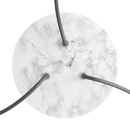 Duża okrągła podsufitka rozeta sufitowa Rose-One, średnica 200 mm, 2 otwory i 4 otwory boczne Creative cables BKROR203TF-KROR203TF105