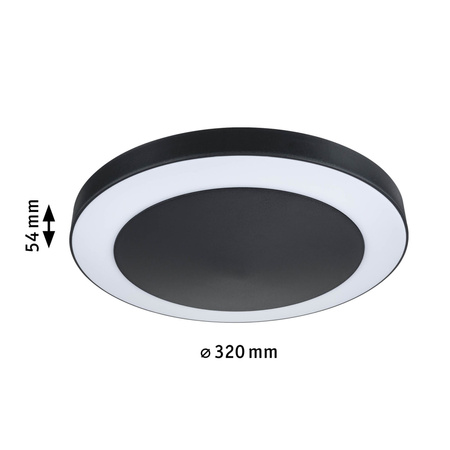 Plafoniera CIRCULA  14W SH Zigbee 2200-3000K IP44 230V antracyt / tworzywo sztuczne