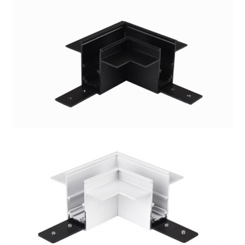 Czarny ŁĄCZNIK TYPU L DO SZYNY MAGNETYCZNEJ PODTYNKOWY TRACK MULTILINE PRO + FLEX ULAC220