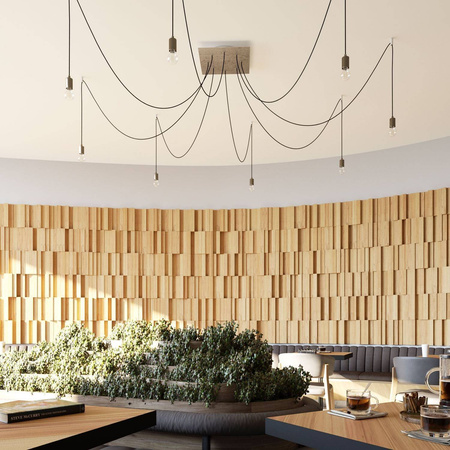 Kwadratowa podsufitka maskownica sufitowa XXL Rose-One, 400 mm, 8 otworów i 4 otwory boczne- PROMOCJA Creative cables BKROQ408F-PROMO-KROQ408F205