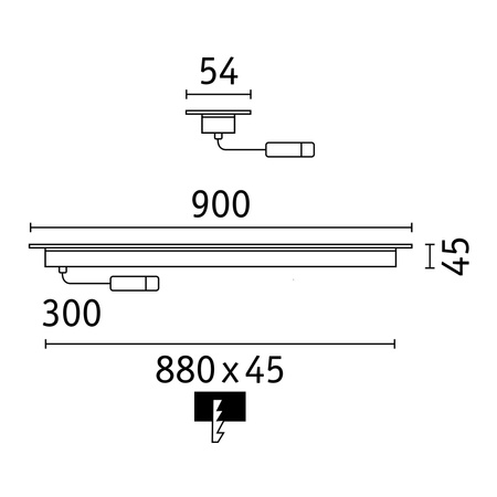 Wallwasher Plug & Shine wbudowana 8W 3000K IP67 24V nabudowana antracyt / aluminium