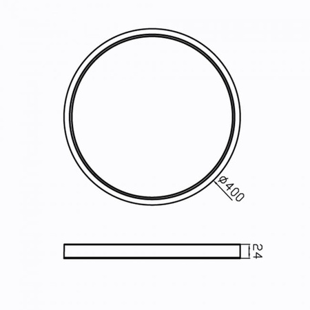 MOON CEILING LAMP LED ROUND 36W CCT 40cm