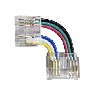 Szybkozłącze L do taśm LED RGBCCT COB 12mm – 6-pinowe złącze narożne