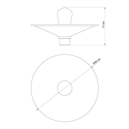 Lampa sufitowa z metalowym kloszem Swing - waterproof IP44 Creative cables BIP44-E27-2-PAM13-IP44-E27-2-B-PAM13VNL-LC04