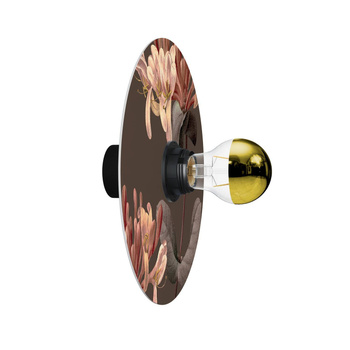 Lampa ścienna lub sufitowa z kloszem z wzorami kwiatowymi 'Blossom Haven' - Waterproof IP44 Creative cables BIP44-E27-2-BO-IP44-E27-2-N-BO03-L