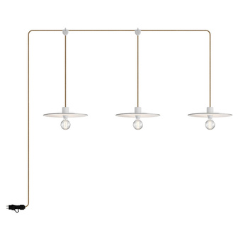 E-Snake EIVA przenośna lampa zewnętrzna IP65 z 3 źródłami światła z kloszami Creative cables BPSE3MDR20-PSE3EL02BISN06DDBIA-L