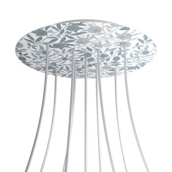 Duża okrągła podsufitka maskownica sufitowa XXL Rose-One, średnica 400 mm, 9 otworów i 4 otwory boczne - PROMOCJA Creative cables BKROR409XF-PROMO-KROR409XF301