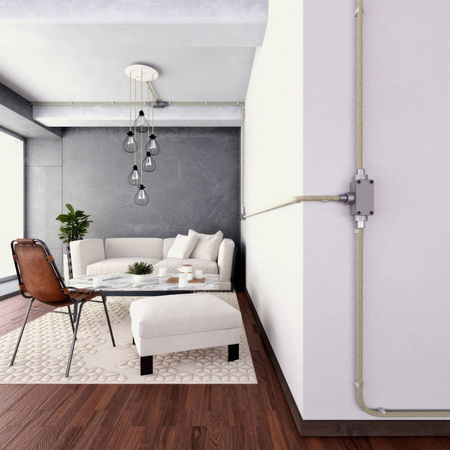 Elastyczne korytko kablowe Creative-Tube, w oplocie Neutral Natural Linen RN01, średnica 20 mm Creative cables NG20RN01