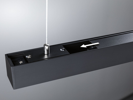 Maskownica profilu aluminiowego systemu LINION 1m czarny matowy / tworzywo sztuczne PAULMANN PL98208