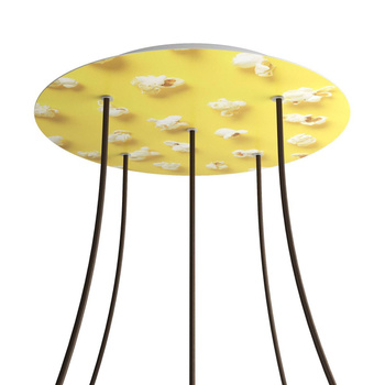 Duża okrągła podsufitka maskownica sufitowa XXL Rose-One, średnica 400 mm, 5 otworów i 4 otwory boczne - PROMOCJA Creative cables BKROR405PF-PROMO-KROR405PF203