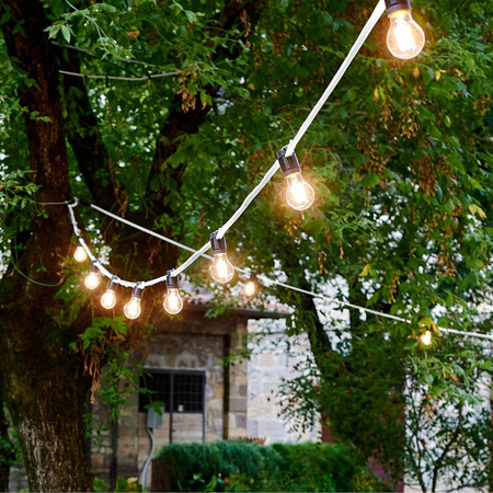 Kabel elektryczny do łańcuchów świetlnych, w oplocie białym CM01 - odporny na promieniowanie UV Creative cables XZ15CM01