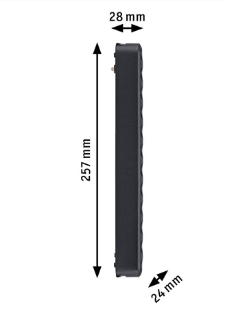 Oprawa na szynoprzewód LENSIA LED 11,5W 1150lm IP20 3000K 48V DC czarny matowy / aluminium PAULMANN PL95730