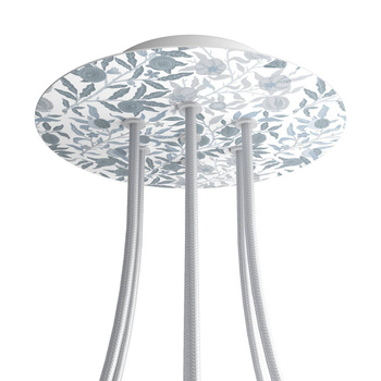 Duża okrągła podsufitka rozeta sufitowa Rose-One, średnica 200mm, 7 otworów i 4 otwory boczne  - PROMOCJA Creative cables BKROR207F-PROMO-KROR207F301