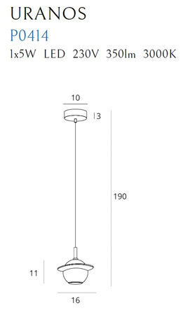 URANOS P0414 LAMPA WISZACA