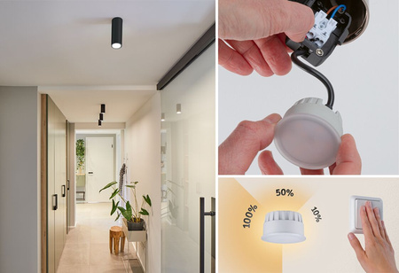 Oprawa sufitowa BAREEL LED 6W 470lm 3Step DIM 2700K 230V żelazo szczotkowane / metal