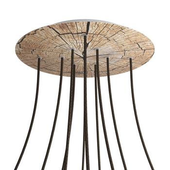 Duża okrągła podsufitka maskownica sufitowa XXL Rose-One, średnica 400 mm, 10 otworów i 4 otwory boczne - PROMOCJA Creative cables BKROR4010F-PROMO-KROR4010F304