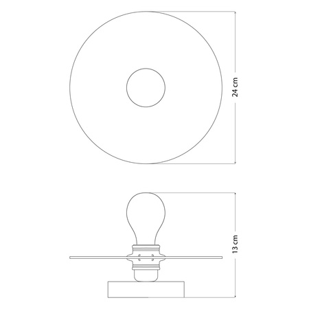 Kinkiet z płaskim kloszem mini Ellep?  'Maioliche' Creative cables BAPM1RADD24-APM1RADD24MA03