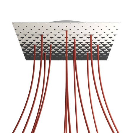 Kwadratowa podsufitka maskownica sufitowa XXL Rose-One, 400 mm, 12 otworów i 4 otwory boczne- PROMOCJA Creative cables BKROQ4012F-PROMO-KROQ4012F205