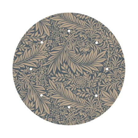 Duża okrągła podsufitka maskownica sufitowa XXL Rose-One, średnica 400 mm, 8 otworów i 4 otwory boczne - PROMOCJA Creative cables BKROR408F-PROMO-KROR408F302