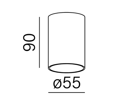PET 9 GU10 Phase-Control natynkowy czarny 42311-0000-U8-PH-12 AQForm