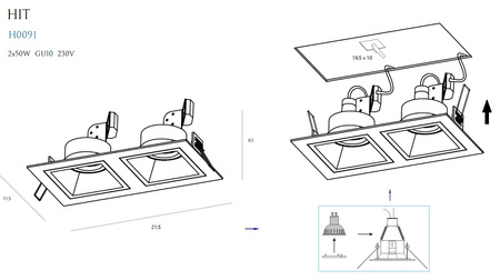 Maxlight Hit II H0091 Oprawa Podtynkowa Czarna