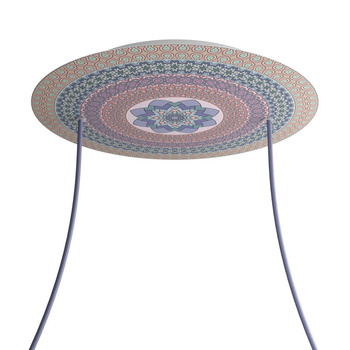 Duża okrągła podsufitka maskownica sufitowa XXL Rose-One, średnica 400 mm, 2 otwory i 4 otwory boczne - PROMOCJA Creative cables BKROR402F-PROMO-KROR402F303