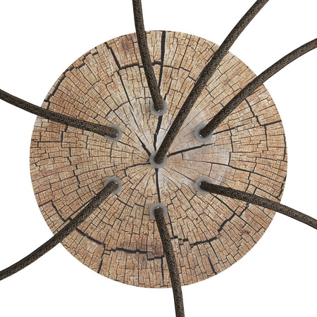 Duża okrągła podsufitka rozeta sufitowa Rose-One, średnica 200mm, 7 otworów i 4 otwory boczne  - PROMOCJA Creative cables BKROR207F-PROMO-KROR207F304