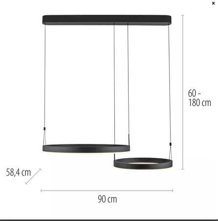 Lampa wiszaca ESKO Czarna  2360-18 Paul Neuhaus