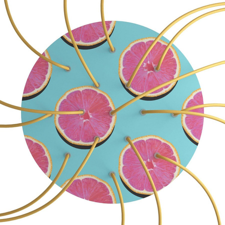 Duża okrągła podsufitka maskownica sufitowa XXL Rose-One, średnica 400 mm, 15 otworów i 4 otwory boczne - PROMOCJA Creative cables BKROR4015F-PROMO-KROR4015F204
