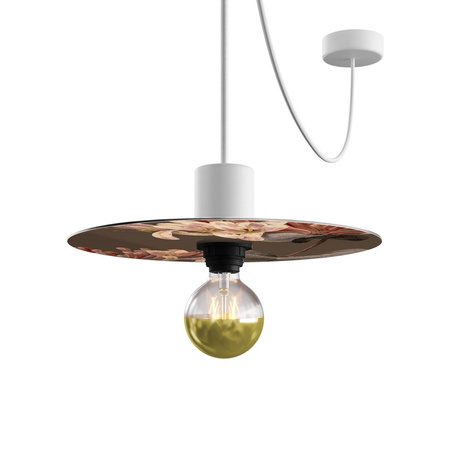 Płaski klosz Ellep? mini z wzorami kwiatowymi 'Blossom Haven', średnica 24 cm - Made in Italy Creative cables BDD24BO-DD24BO03