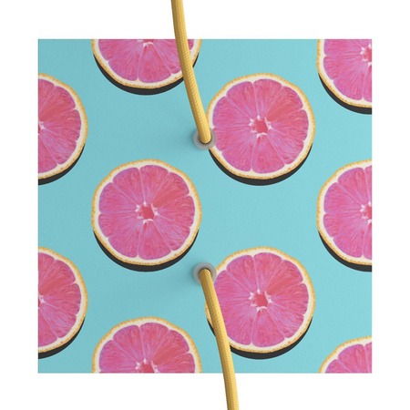 Duża okrągła podsufitka rozeta sufitowa Rose-One, średnica 200mm, 2 otwory i 4 otwory boczne  - PROMOCJA Creative cables BKROQ202F-PROMO-KROQ202F204