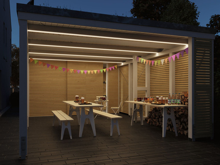 Taśma zewnętrzna SimpLED IP65 zestaw kompletny 5m 3000K 20W 230/24V DC biały / tworzywo sztuczne PAULMANN PL78906