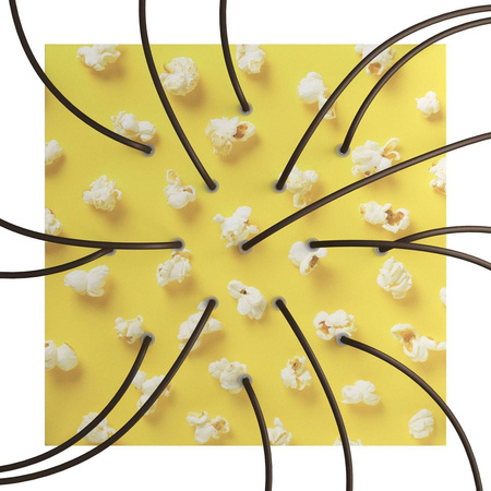 Kwadratowa podsufitka maskownica sufitowa XXL Rose-One, 400 mm, 15 otworów i 4 otwory boczne- PROMOCJA Creative cables BKROQ4015F-PROMO-KROQ4015F203