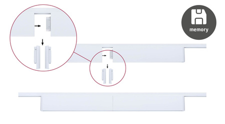 Oprawa na szynoprzewód URail CERIS LED 3-STEP DIM 9,5W 800lm IP20 3000K 230V biały RAL 9003 / aluminium PAULMANN PL95707