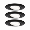 Zestaw opraw do wbudowania CALLA LED 3x6W 530lm okrągła wychylna 4000K IP65 230V czarny matowy PAULMANN PL99991