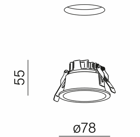 HOLLOW 8 lens LED hermetic M927 34° wpuszczany czarny 38056-M927-FB-00-12 AQForm
