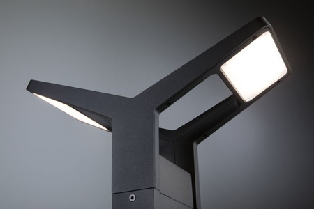 Oprawa ogrodowa JUNTEA LED PIR 2x12.5W 2x800lm 3000K 585mm IP44 230V antracyt / aluminium